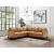 Harper Leather/Split L-Shape Corner Sectional Sofa
