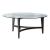 Capri Round Glass/Metal Cocktail Table
