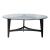 Capri Round Glass/Metal Cocktail Table