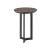 Graystone Wood Veneer/Metal Round Chairside Table