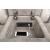 Greer Leatherette Tufted Back Glider Loveseat