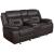 Greer Leatherette Tufted Back Glider Loveseat