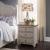 Farmhouse Reimagined Wood 3-Drawer Night Stand w/Charging Station