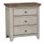 Farmhouse Reimagined Wood 3-Drawer Night Stand w/Charging Station