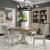 Farmhouse Round Wood Extendable Dining Set – Rustic