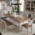 Farmhouse Reimagined Rectangular Wood Extendable Trestle Dining Table