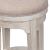 Farmhouse Reimagined Fabric/Wood Console Swivel Stool
