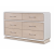 Dior Bedroom Set White & Champagne Contemporary Upholstered Bedroom Furniture with Silver Accents