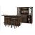 SM Homestead Wood Buffet & Hutch w/4 Doors, 2 Drawers, 20 Wine Bottle Storage & LED Light