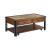 Slaton Warm Wood/Metal Rectangular Cocktail Table w/2 Drawers