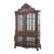 Picardy Glass/Wood Curio w/4 Doors
