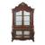Picardy Glass/Wood Curio w/4 Doors
