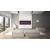LINEAR Wall Mount/Flush Mount Electric Fireplace w/ Steel Surround & Clear Media