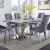 Satinka Faux Marble/Steel Dining Room Set