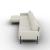 Le Marais Fabric Sofa w/Left Hand Chaise Facing