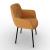 Cocoon Fabric/Metal Customizable Plush Seat Dining Armchair