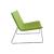 Vegas Lounge Chair with Metal Base & Horizontal Stitching