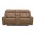 Carrington Leather Power Reclining Living Room Set - York Sand