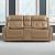 Carrington Leather Power Reclining Living Room Set - York Sand