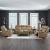 Carrington Leather Power Reclining Living Room Set - York Sand