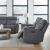 Cooper Leather Zero Gravity Living Room Set | Blue Gray