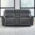 Cooper Leather Zero Gravity Living Room Set | Blue Gray