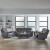 Cooper Leather Zero Gravity Living Room Set | Blue Gray