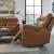 Cooper Leather Zero Gravity Living Room Set | Camel Tan