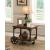 Shepherd Wood End Table with Metal Casters