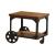Shepherd Wood End Table with Metal Casters