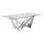Dekel Glass/Steel Dining Room Set