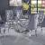 Dekel Glass/Steel Dining Room Set