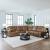 Callihan Leather 6-Piece Power Reclining Sectional w/USB Chargers