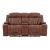 Caswell Leather Power Reclining Loveseat w/Console & USB Chargers