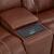 Caswell Leather Power Reclining Loveseat w/Console & USB Chargers