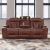 Caswell Leather Power Reclining Sofa w/USB Chargers