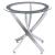Brooke Glass Top End Table with Chromed Base