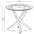 Brooke Glass Top End Table with Chromed Base