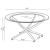Brooke Glass Top Coffee Table with Chromed Base