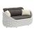 Coral Reef Olefin/Aluminum Outdoor Loveseat