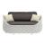 Coral Reef Olefin/Aluminum Outdoor Loveseat