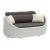Coral Reef Olefin/Aluminum Outdoor Loveseat