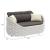 Coral Reef Olefin/Aluminum Outdoor Loveseat