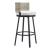 Midnight Wave Olefin/Synthetic Rattan Weave Outdoor Barstool