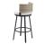 Midnight Wave Olefin/Synthetic Rattan Weave Outdoor Barstool