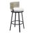 Midnight Wave Olefin/Synthetic Rattan Weave Outdoor Barstool