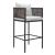 Palm Paradise Olefin/Aluminum/Synthetic Rattan Weave Barstool