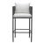 Palm Paradise Olefin/Aluminum/Synthetic Rattan Weave Barstool