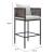 Palm Paradise Olefin/Aluminum/Synthetic Rattan Weave Barstool