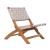 Tide Synthetic Rattan Weave/Wood Outdoor Lounge Chair